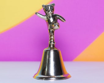Vintage Brass Teddy Bear Bell
