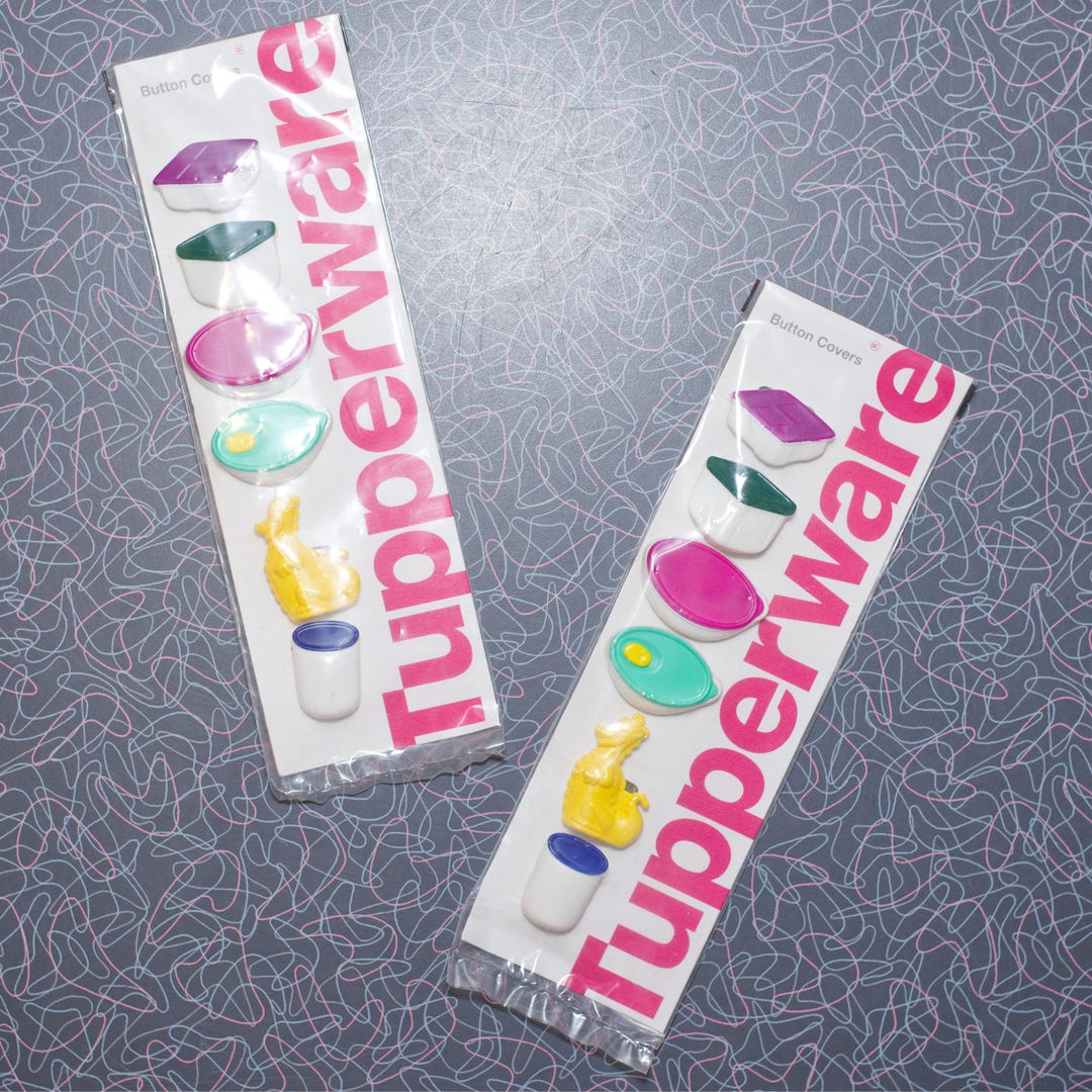 Vintage 1980s/1990s Tupperware Button Covers | New Old Stock - Etsy