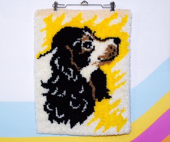 Vintage Dog Rug Wall Art | Spaniel