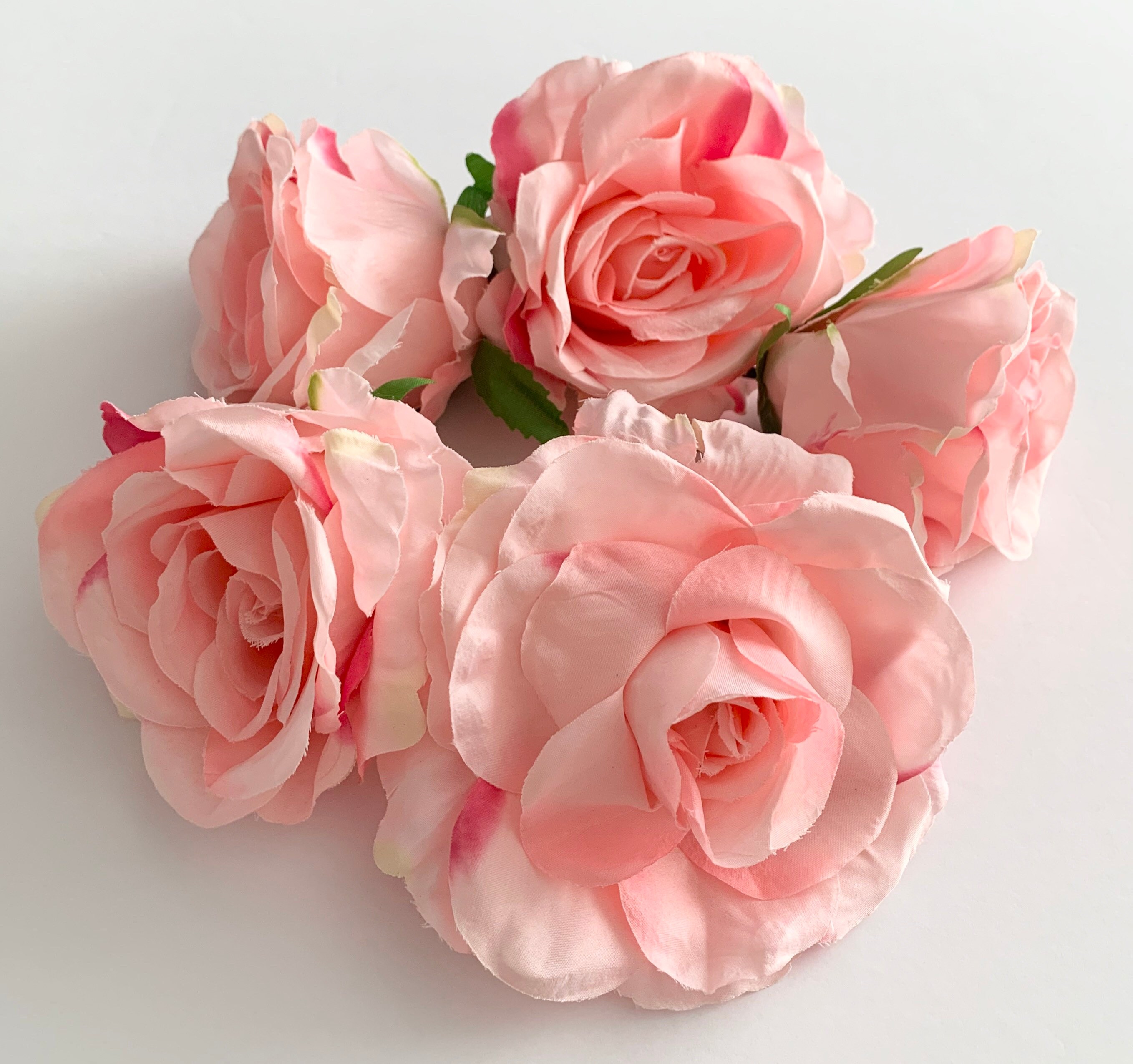 6 12 Silk Rose Flower Heads Artificial Flowers Silk Etsy