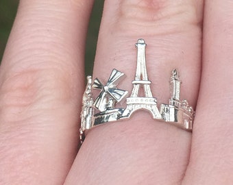 Paris Skyline - Cityscape Ring Travel Ring • Skyline Ring • Statement Ring • Friendship Ring • Wedding Gift • Precious Ring •Graduation Gift