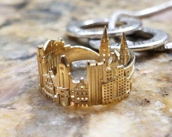 Pittsburgh Skyline - Cityscape Ring - Birthday Gift for Her -Anniversary Gift -Mothers Day- City Ring- Gift Idea-Fancy Ring -Rings for Women