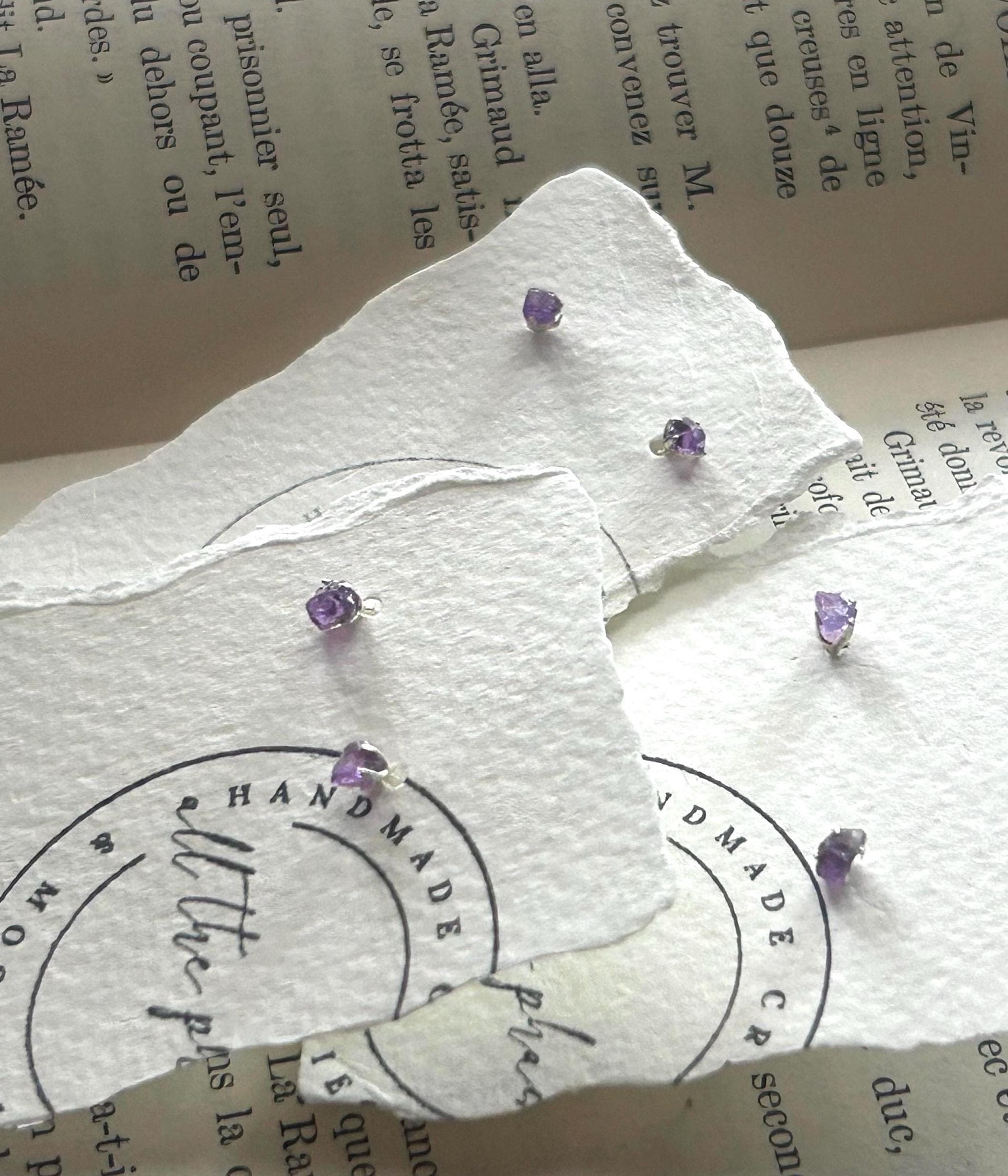 Tiny Amethyst Studs - Etsy