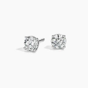 Moissanite Stud Earrings: 925 Silver, Gold, Rose Gold