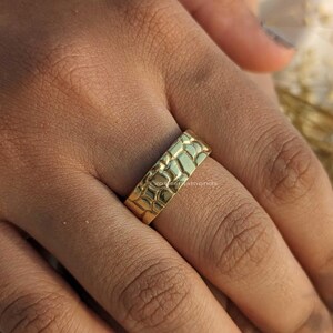 Solid Yellow Gold Band for Engagement Ring, Tapered Comfort Fit Band for Women Promise Ring for Her, Handmade Silver Ring by ExoticaDiamonds