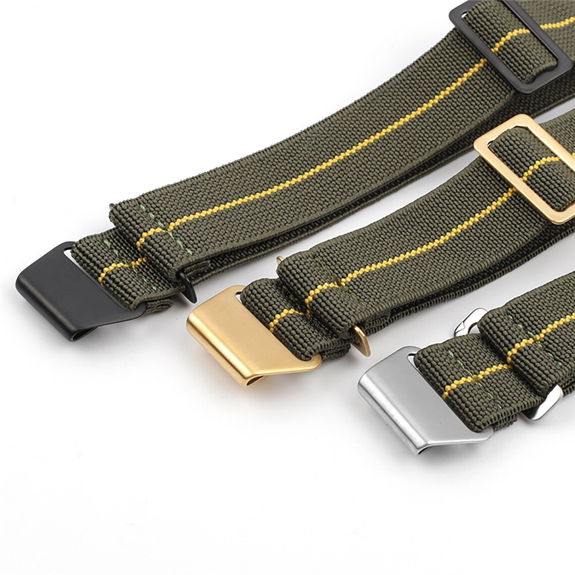 Elastic Watch Strap Bands 18mm 20mm 22mm Black Blue Green Gray Etsy