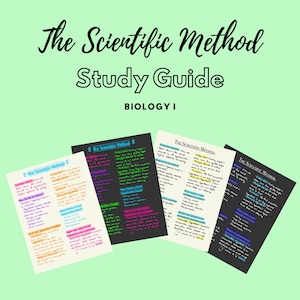The Scientific Method Study Guide (Biology I)