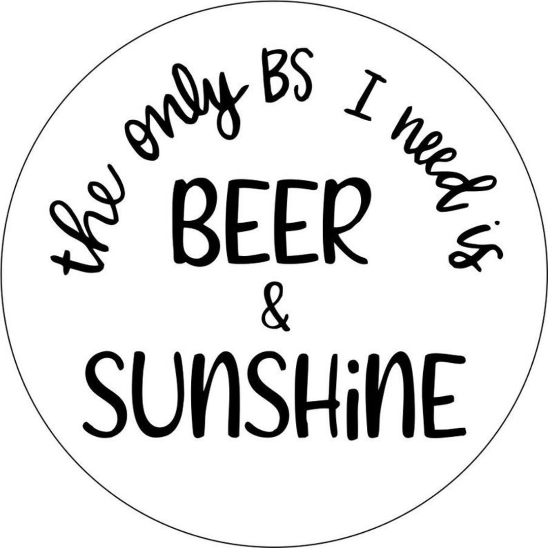 Only Bs I Need Beer and Sunshine White Spare Tire Cover for Etsy