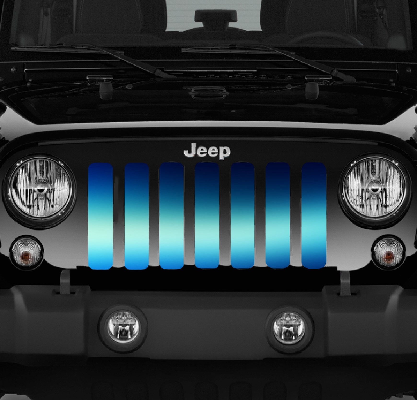 Horizon Blue Ombre Jeep Grille Insert 