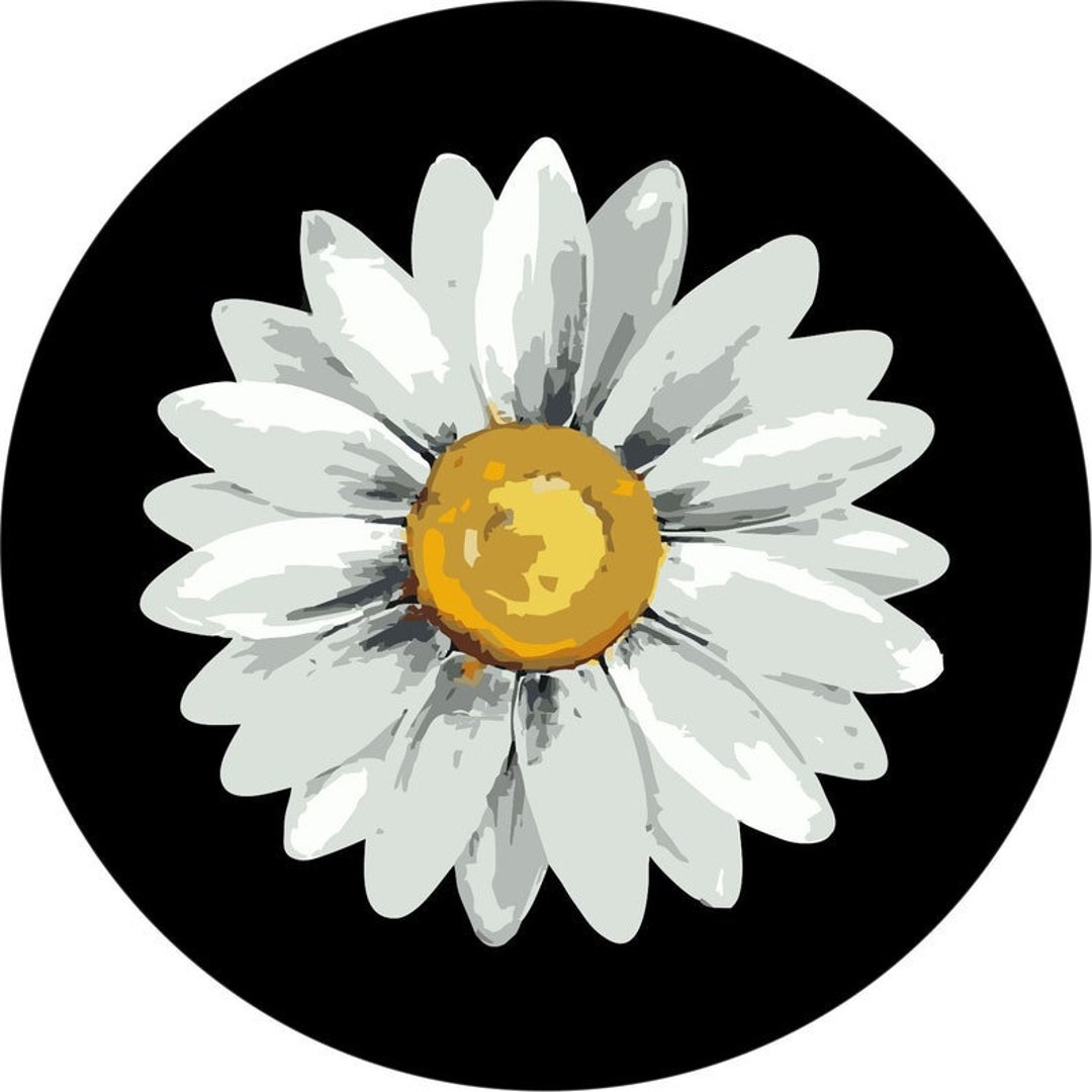 Artsy Daisy Flowers Black Rim Spare Tire Cover for Gladiator Etsy New  Zealand