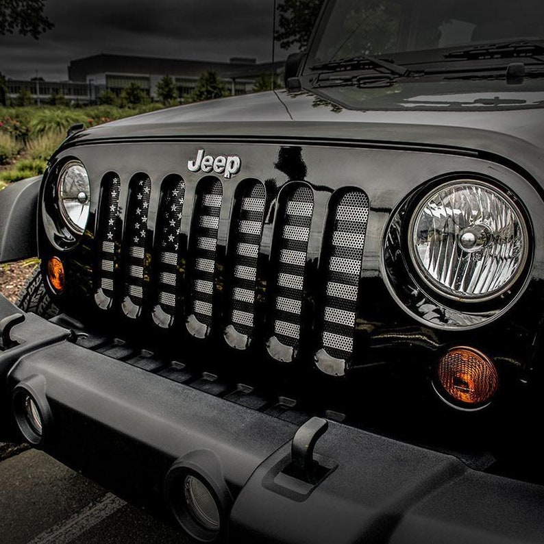 American Flag Tactical Jeep Grille Insert Jt Jl Jlu Jk Etsy