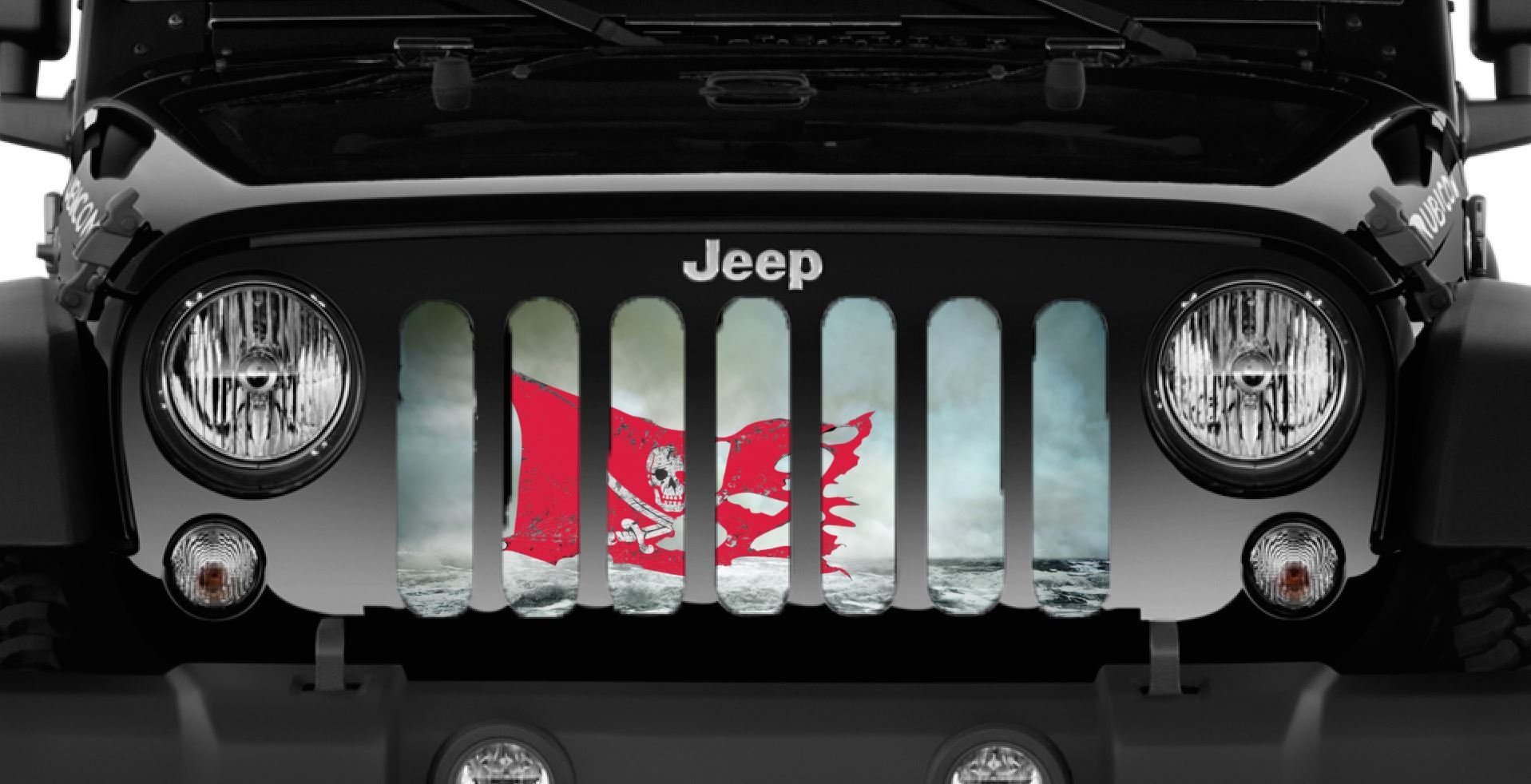 ARGH Red Pirate Flag Jeep Grille Insert Jt Jl Jlu Jk | Etsy