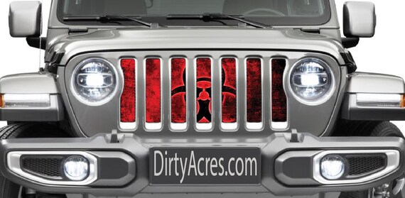 Biohazard Glow Red Grille Insert for Jt Jl Jlu Jk Jku Tj - Etsy Biohazard Glow Red Grille Insert for Jt Jl Jlu Jk Jku Tj - Etsy