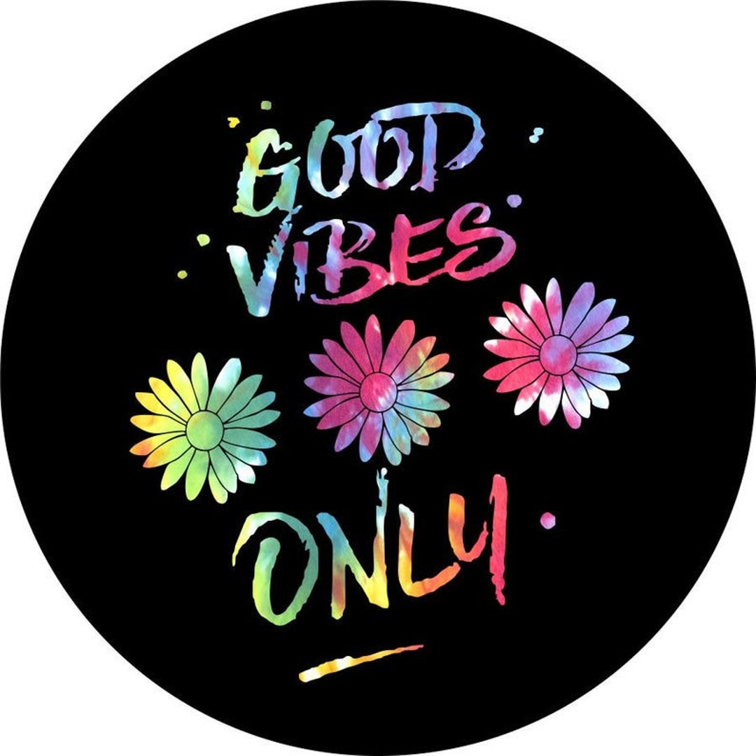 Good Vibes Only Flower Black 1 Spare Tire Cover for Gladiator - Etsy
