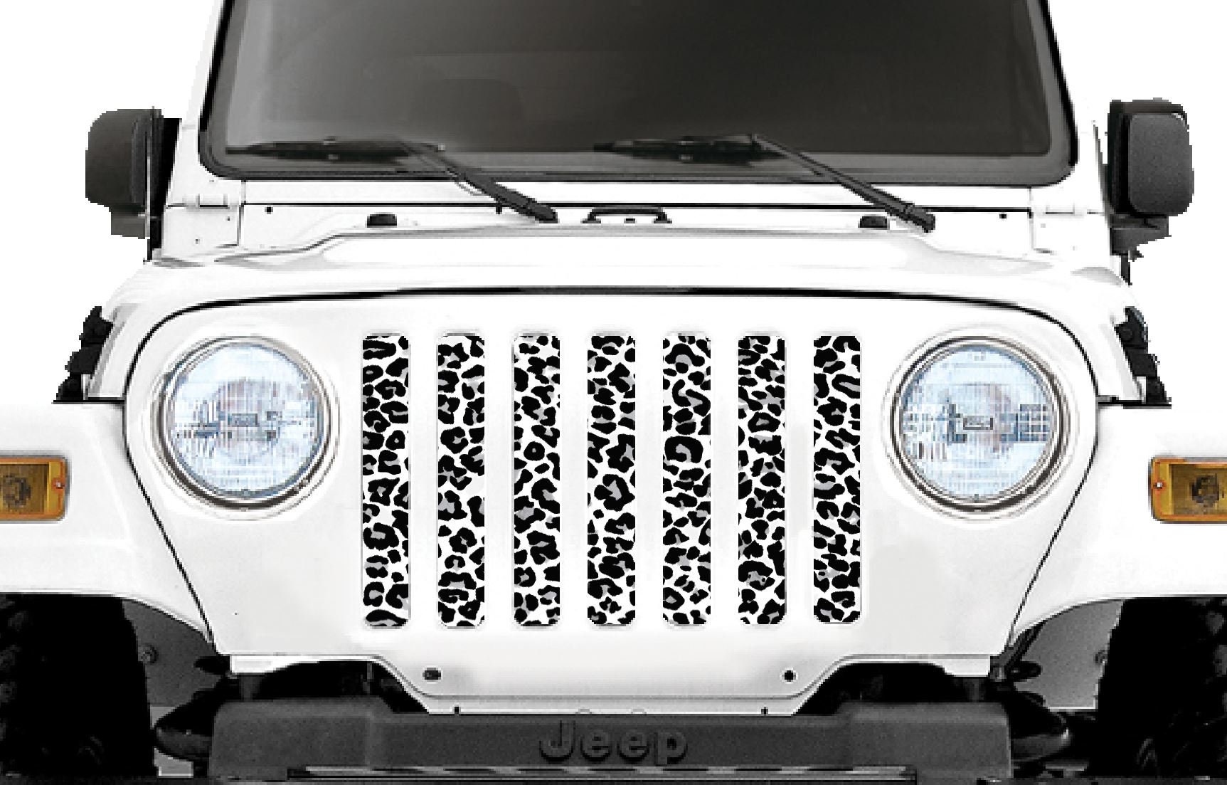 White Leopard Print Jeep Grille Insert jt Jl Jlu Jk Jku Etsy