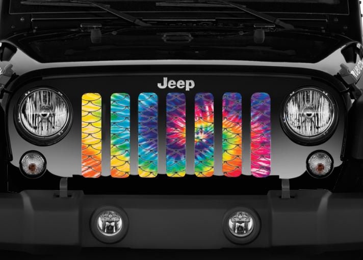 Mermaid Scales Tie Dye Jeep Grille Insert jt Jl Jlu Jk Etsy