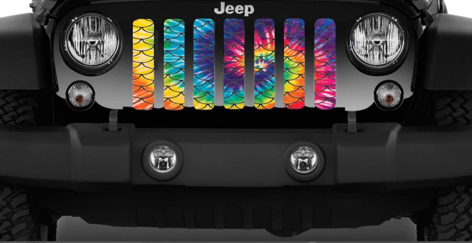 Mermaid Scales Tie Dye Jeep Grille Insert jt Jl Jlu Jk Etsy