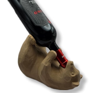 Weinständer Bär (Holzoptik)