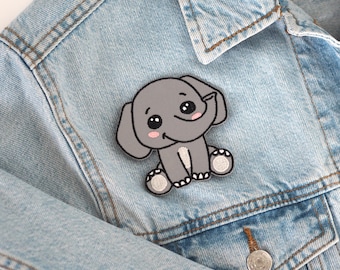 Patches for jackets, Patches for jacket, Pedestrian safety reflector, Luminous badge, Patch, Cute, Animal patch, Elephant, Elephant patch