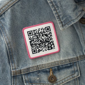 Patches for jackets, Patch for jacket, Patch, Patches, QR-code, QR, QR-code patch, Barbie girl, Aqua, Meme patch, Barbie girl patch