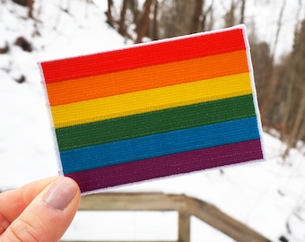 Patches for jackets, Embroidered patch, Sew on patch, Patch for jacket, DIY patch, Patch, Patches, LBGT, Rainbow, Rainbow Flag
