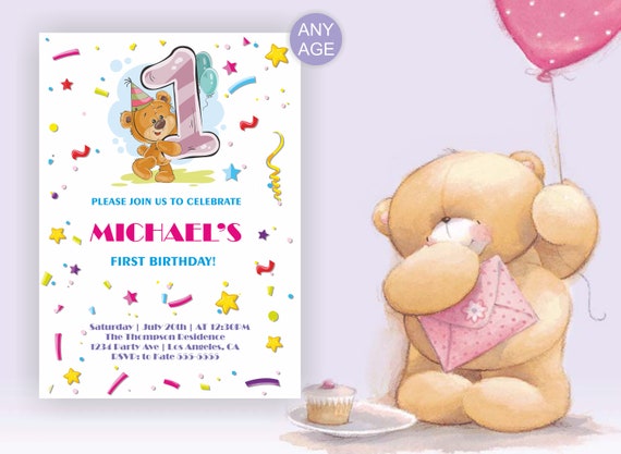 teddy bear 1st birthday
