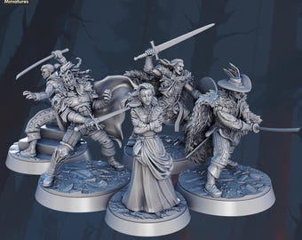 Highlander movie fantasy themed minis! Dungeons and Dragons or for any game! 32mm! High Quality professional miniatures!