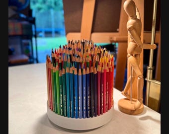Colored Pencil Holder! 238 holes! Organize! Kids! Great for desk! Artists, restaurant tables! Pick your color!