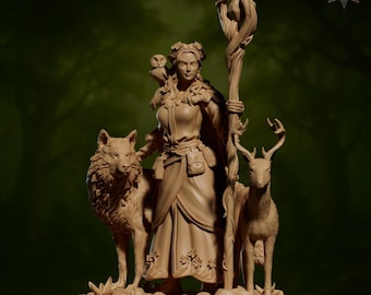 Fantasy Mystic Heroine Elven Sylvara Moonbrook Wizard! Dungeons and Dragons or for any game! 32mm and 75mm! High Quality miniatures!