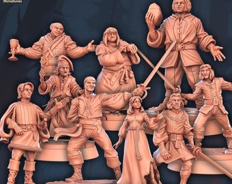 Princess Bride movie fantasy themed minis! Dungeons and Dragons or for any game! 32mm! High Quality professional miniatures!