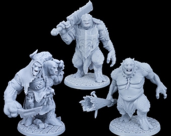 Giant Troll minis! Dungeons and Dragons or for any game! Lord of the Rings! The Hobbit! 32 or 75mm scale! High Quality miniatures!
