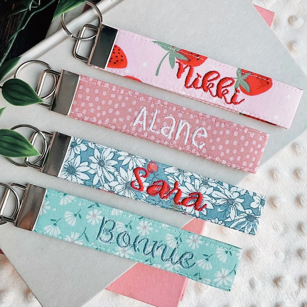 Pink Lanyard Key Chain - Etsy