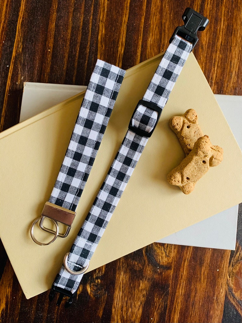 Cat Small Kitten Dog Mom Gift Plaid Collar Puppy Fashion Collar Cute Dog Collar Large Boy Girl Buffalo Plaid Collar