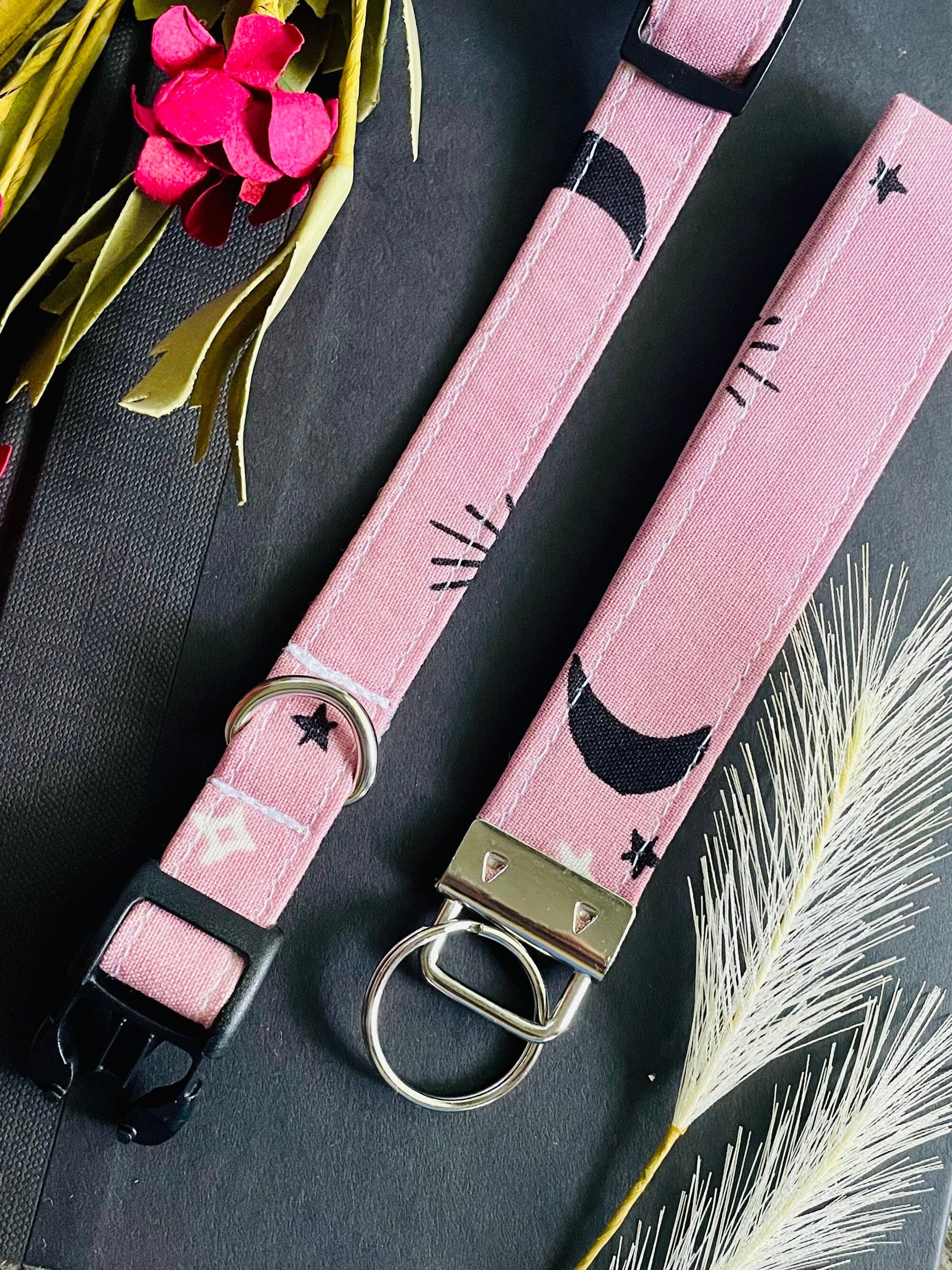 Pink Moon & Stars Collar Crescent Moons Collar Cute Girl Dog Etsy
