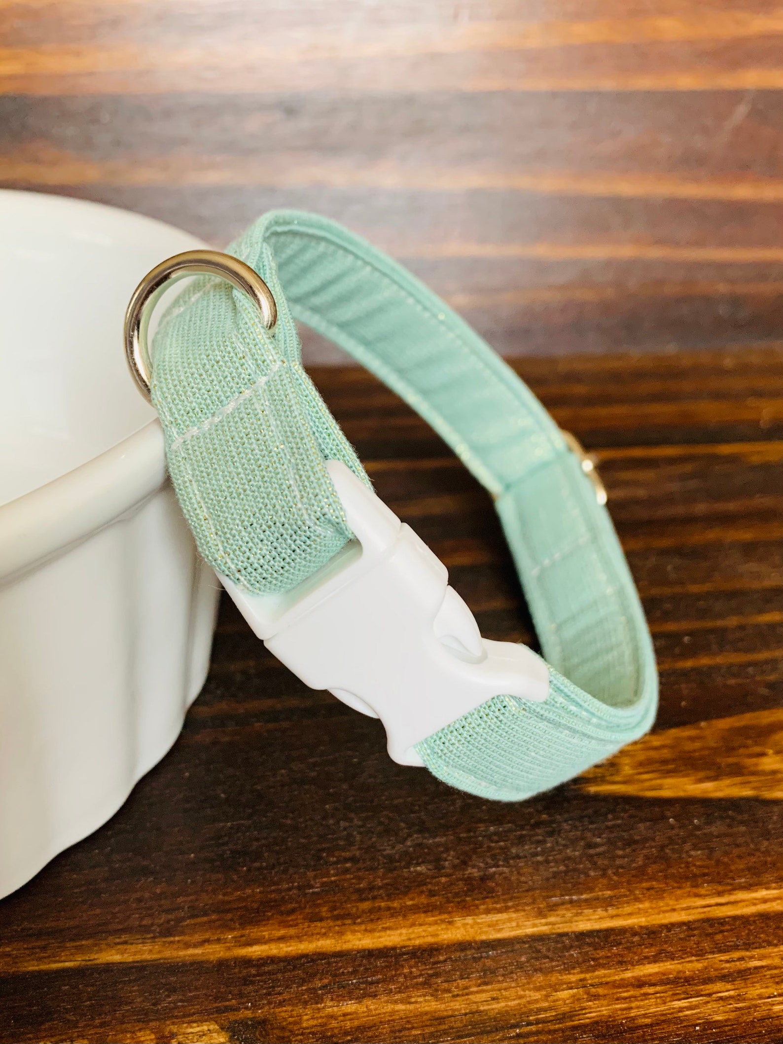 Green Sparkly Collar Shimmer Sage Cute Dog Collar Cat Dog Etsy