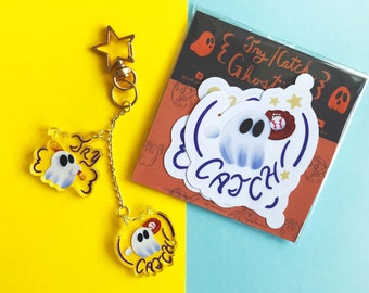 Try/Catch Ghosts - Computer science Sticker Bundle - ghost keychain - laptop sticker - tech accessories - developer- programmer- coder gifts