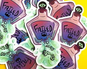 Failed to Load Resources - Halloween Stickers - halloween decals - halloween gifts - computer science - web developer - spooky stickers