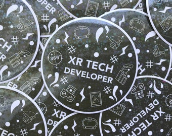 XR Developer Sticker - Computer science Holographic sticker - virtual reality - star holographic laptop sticker - programmer laptop decal