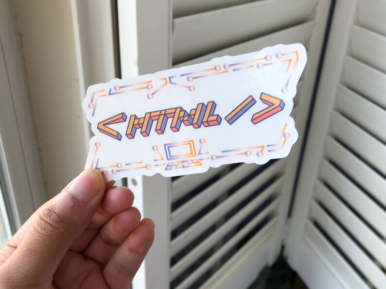 HTML CSS Javascript Transparent Stickers Coding - Etsy