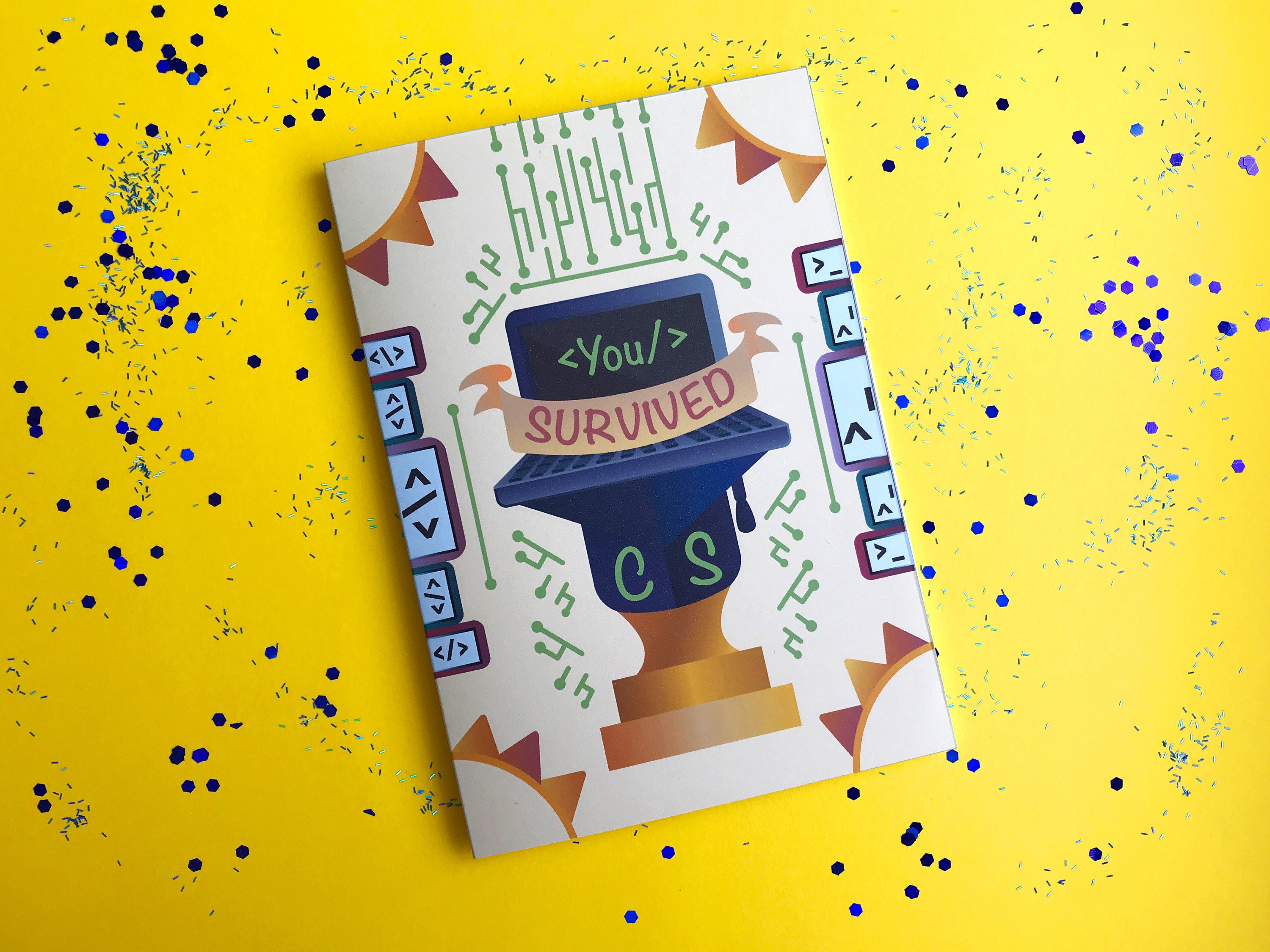 College Graduation Card Computer Science Graduation Gifts Etsy