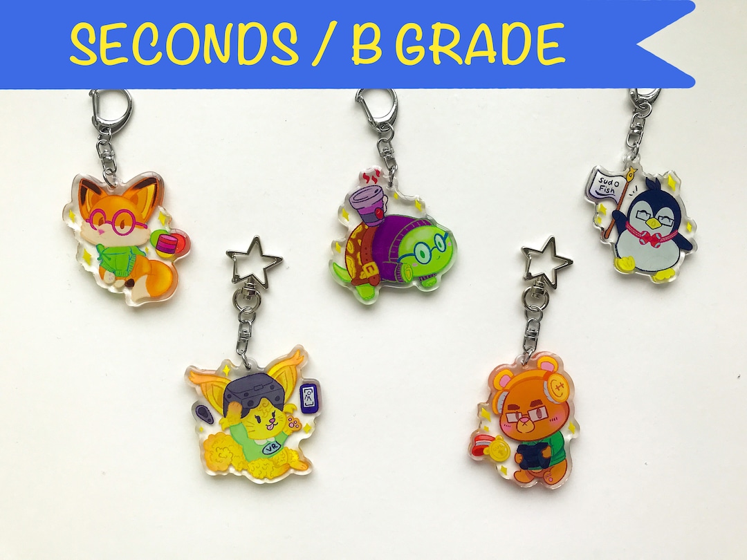 B Grade Dev Animal Acrylic Keychain – Programmer Charms - Etsy