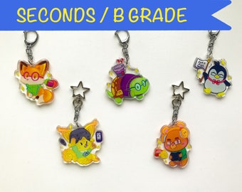 B Grade Dev Animal Acrylic Keychain – Programmer Charms