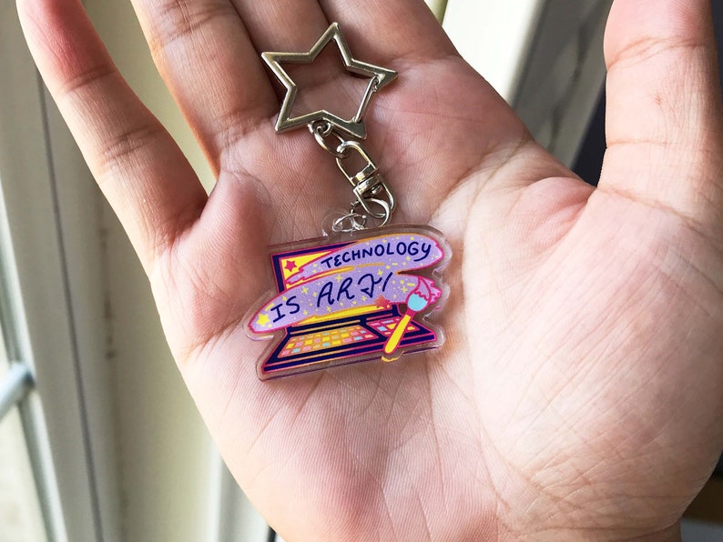 Technology is Art- Acrylic Charm- Cute Keychain- Computer Science Gifts ...