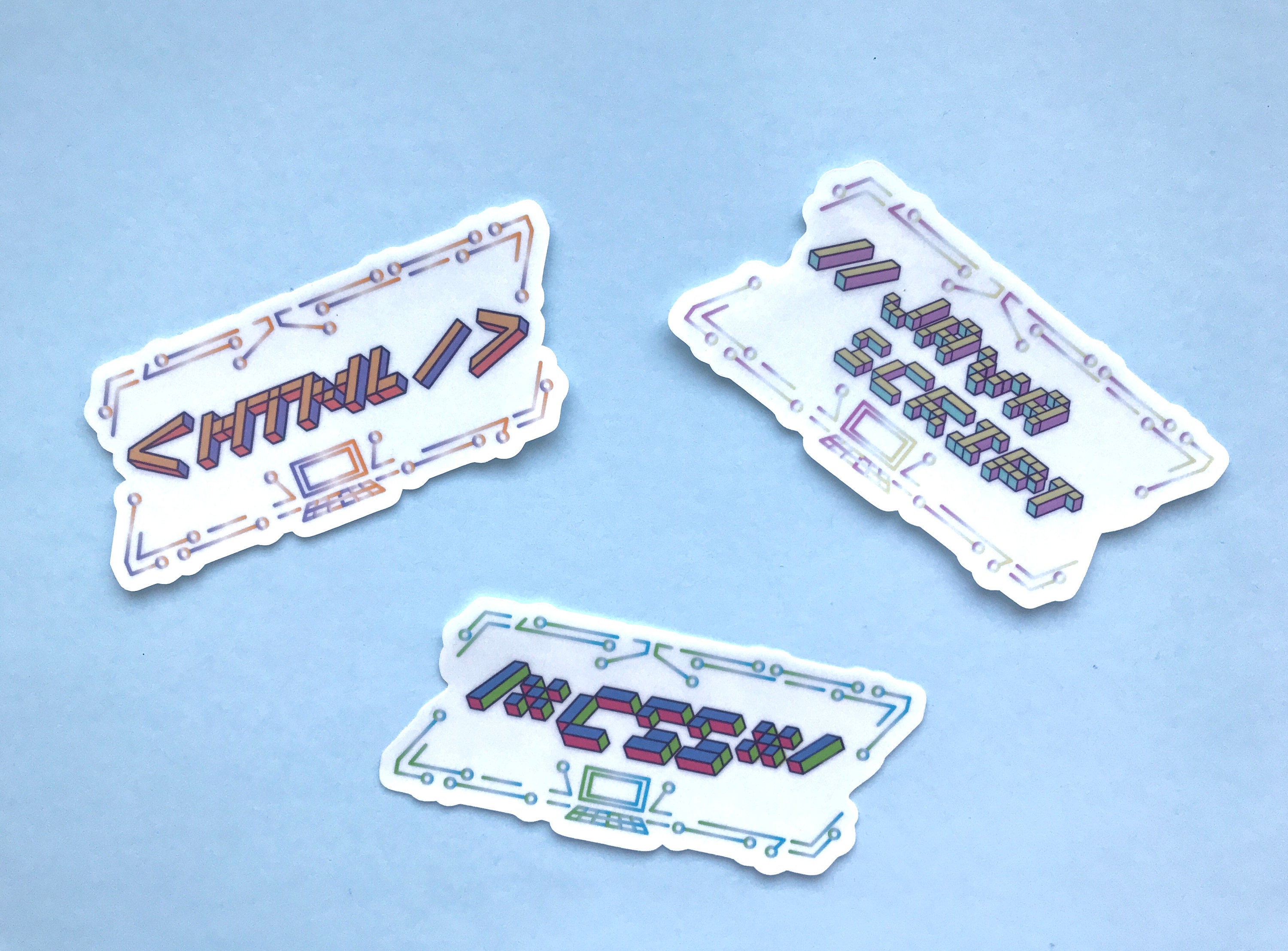 HTML CSS Javascript Transparent Stickers coding | Etsy