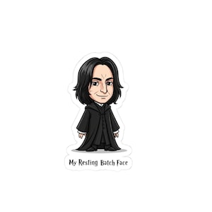 Severus Snape "Resting Batch Face" Funny Kiss Cut Sticker, Harry Potter Cartoon Decal, Wizarding World Gift