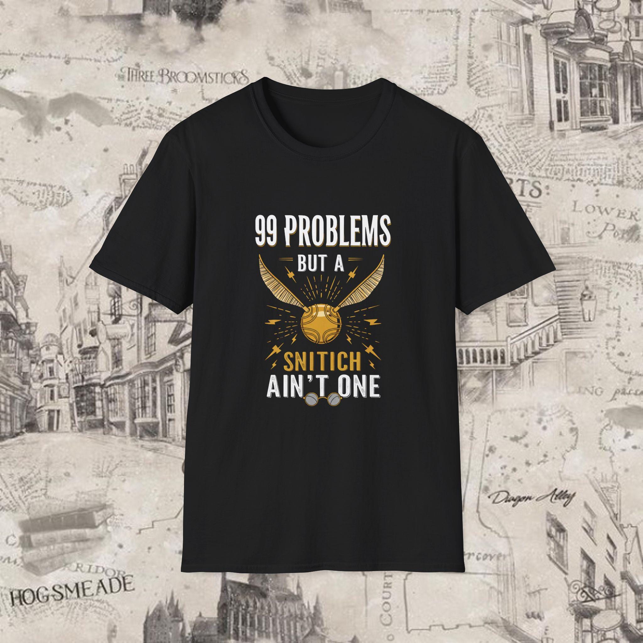 Funny Harry Potter Shirt  99 Problems But a Snitch Aint One Wizard Parody Unisex Tee, Magical Gift for Harry Potter Fans,
