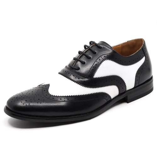 Metrocharm MET525-1 Plaid Wing Tip Classic Oxford Fashion Dress Shoes 9