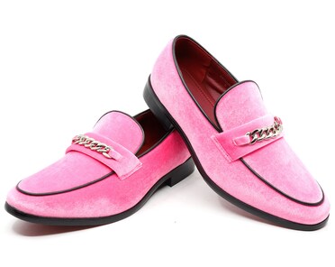 Pink dress shoes mens Etsy