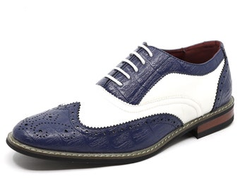 Sz 8 Vintage Oxfords Shoes/Genuine Leather Lace Up Buckskin Shoes/Mens Dress Shoes Schoenen Herenschoenen Oxfords & Wingtips 