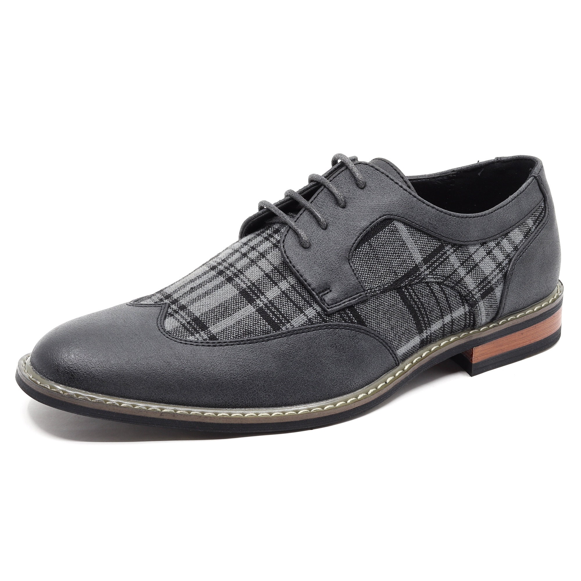 Men's plaid shop oxford shoes